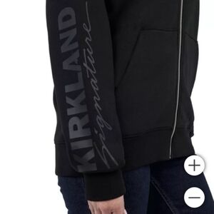 NEW Kirkland Signature Logo Zipper Hoodie Hoody Costco